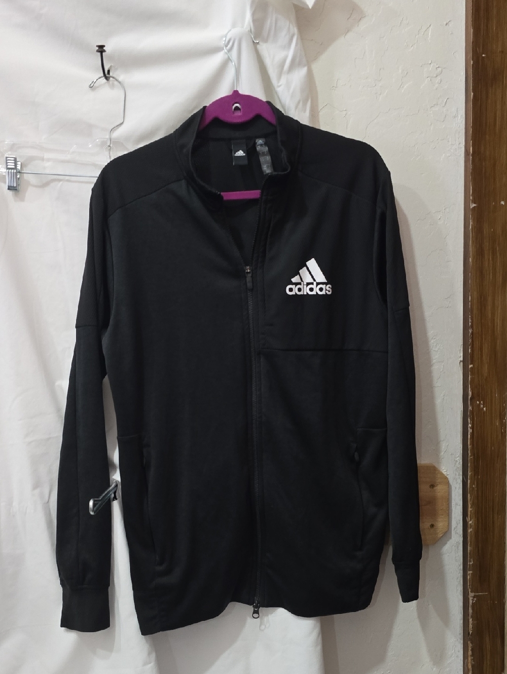 Adidas Black Lightweight Full-Zip Shirt Jacket